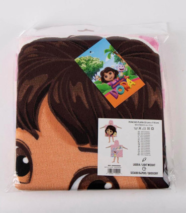 CHILDREN'S TOWEL PONCHO DORA 55X53 CM Cerda