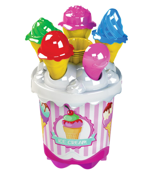 ICE CREAM SAND BUCKET 11 PIECES 17 CM Dema-Stil