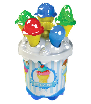 ICE CREAM SAND BUCKET 11 PIECES 17 CM Dema-Stil