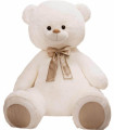 PLUSH JUMPY BEAR WHITE 2 TYPES 120 CM
