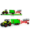 CHILDREN'S TRACTOR WITH TRAILER AND HARROW 59 CM