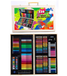 ΣΕΤ ΖΩΓΡΑΦΙΚΗΣ 220 ΤΕΜ. ΣΕ ΞΥΛΙΝΗ ΒΑΛΙΤΣΑ Armtoys