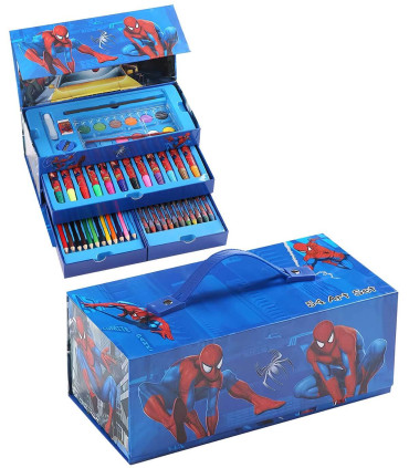 CHILDREN'S DRAWING SET IN A THREE-TIER SPIDER SUITCASE Armtoys