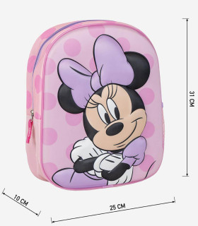 Παιδικό σακίδιο 3D 31 εκ. μοβ Minnie Cerda