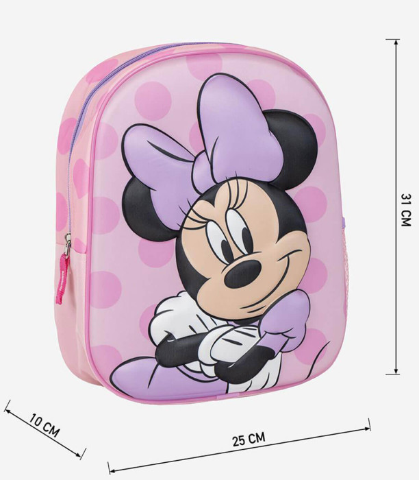 Παιδικό σακίδιο 3D 31 εκ. μοβ Minnie Cerda