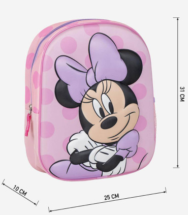 Παιδικό σακίδιο 3D 31 εκ. μοβ Minnie Cerda