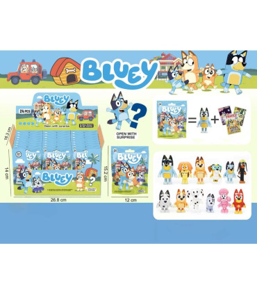 FIGURE BLUEY WITH CARD IN PLASTIC 12 TYPES Armtoys