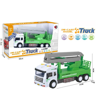 CHILDREN'S TRUCK WITH A CRANE + SOUND IN A BOX Armtoys