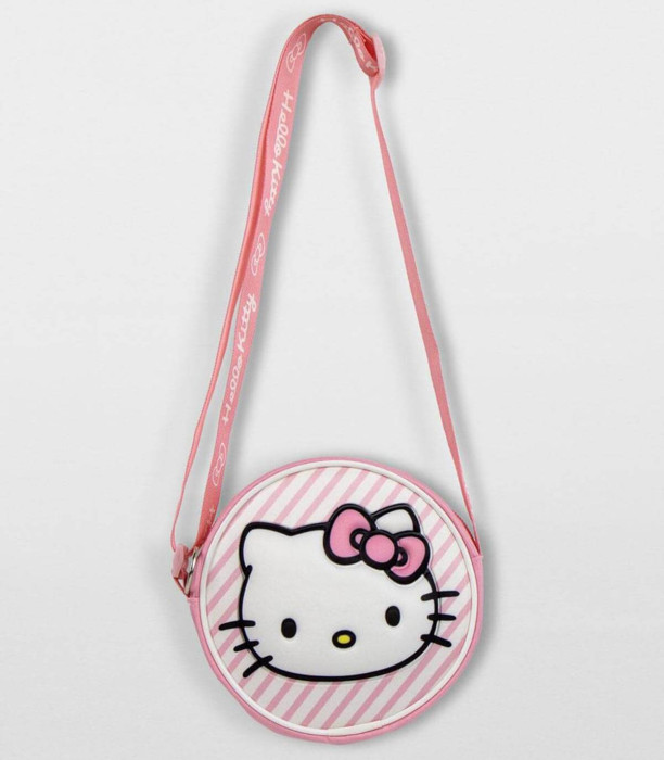 Στρογγυλή παιδική τσάντα ώμου Hello Kitty