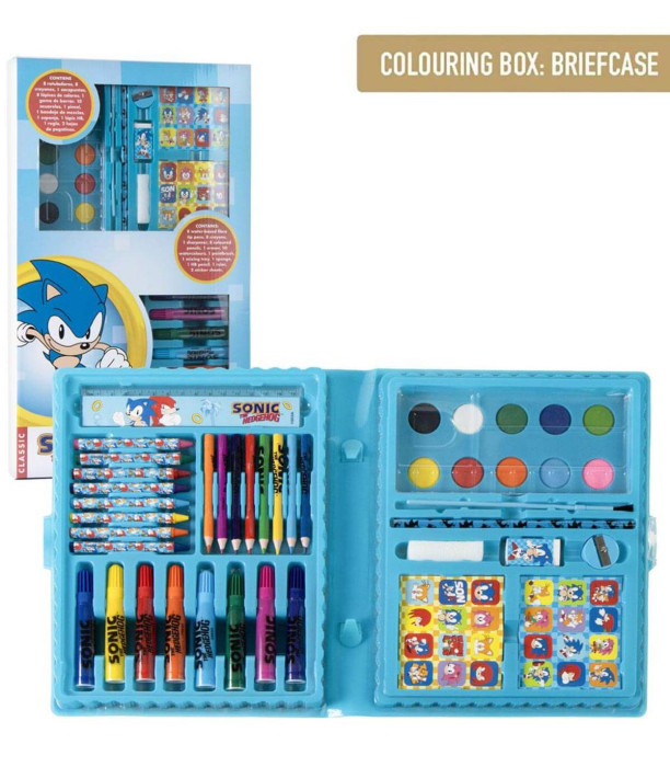 LARGE SONIC COLORING SET IN A BOX