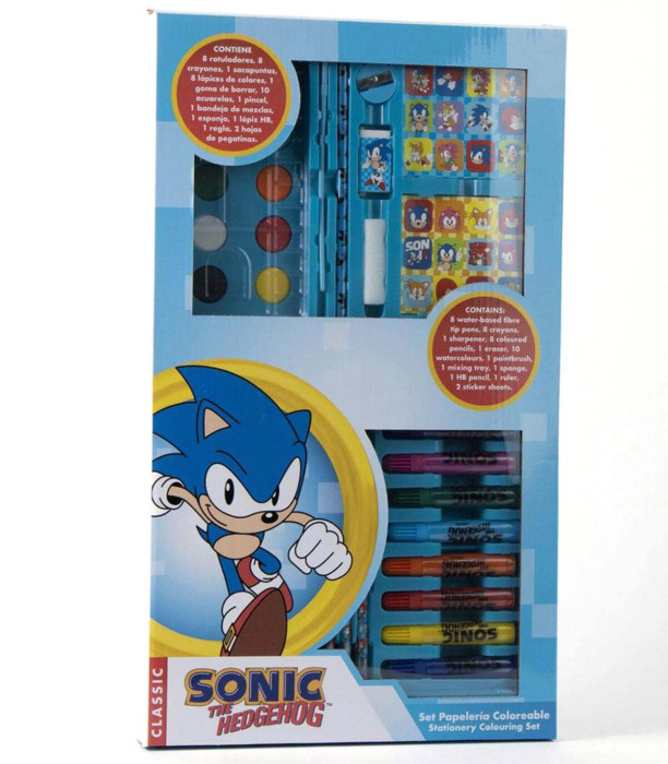 LARGE SONIC COLORING SET IN A BOX