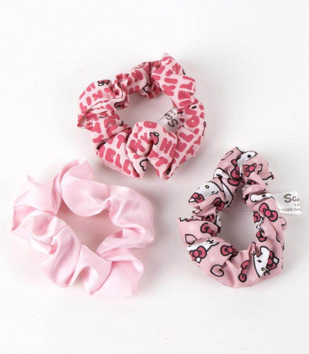 Λαστιχάκια scrunchie 3 τεμ. σε κάρτα Hello Kitty