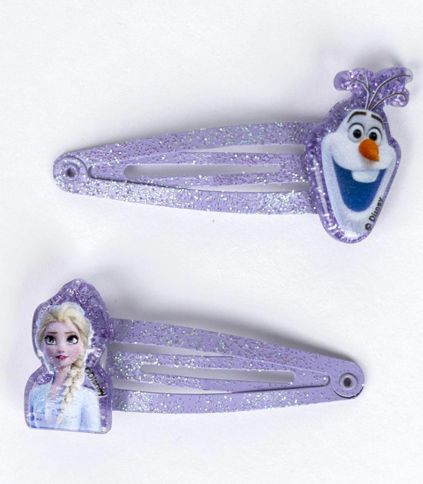 SCRUNCHIE ELASTICS WITH 2 HAIR CLIPS AND FROZEN NECKLACE
