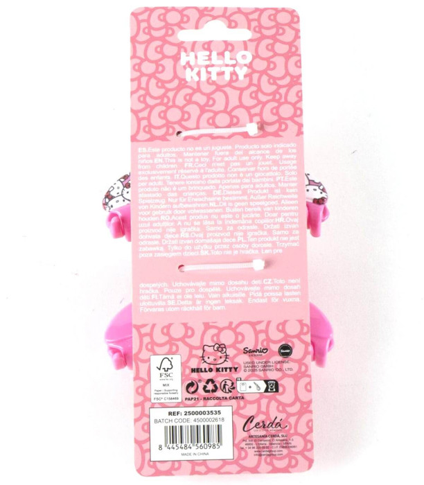 HAIR CLIPS 2 PCS ON CARD HELLO KITTY