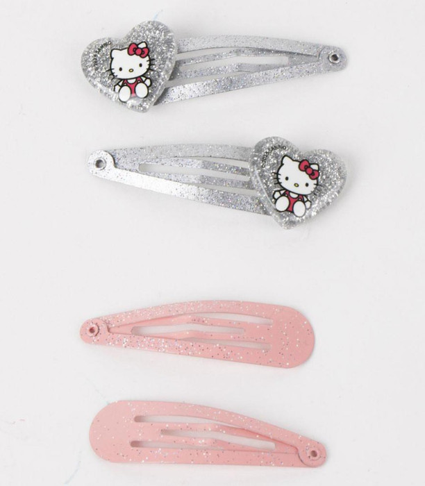 ELASTICS AND HAIR TIES 8 PCS ON CARDBOARD HELLO KITTY