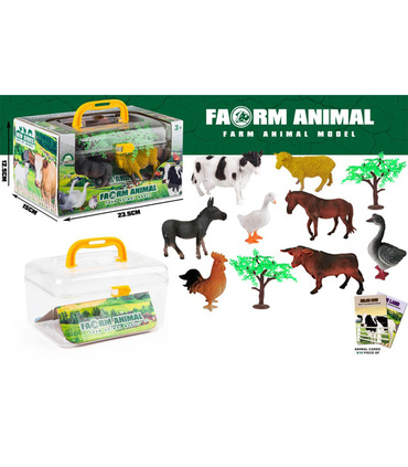 SUITCASE FARM ANIMALS 8 PCS. - Domestic and farm