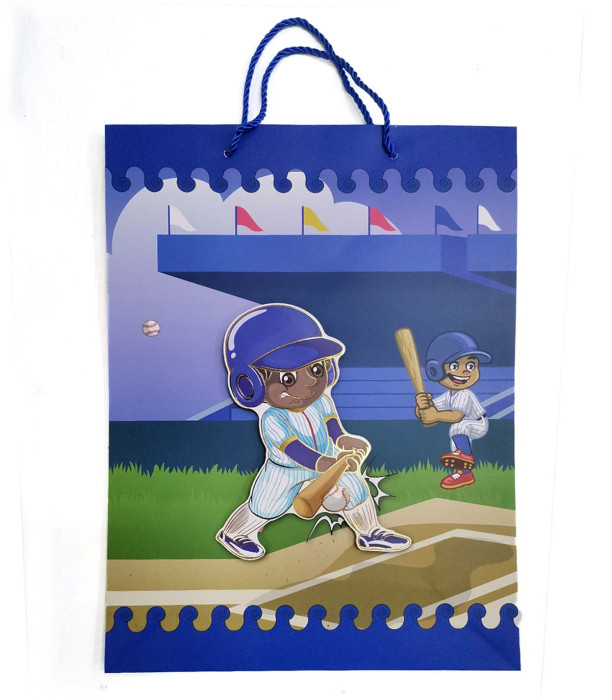 GIFT BAG 3D ATHLETES 40x30 CM 4 TYPES