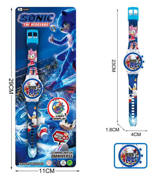 SONIC WATCH WITH LIGHT-UP DISPLAY
