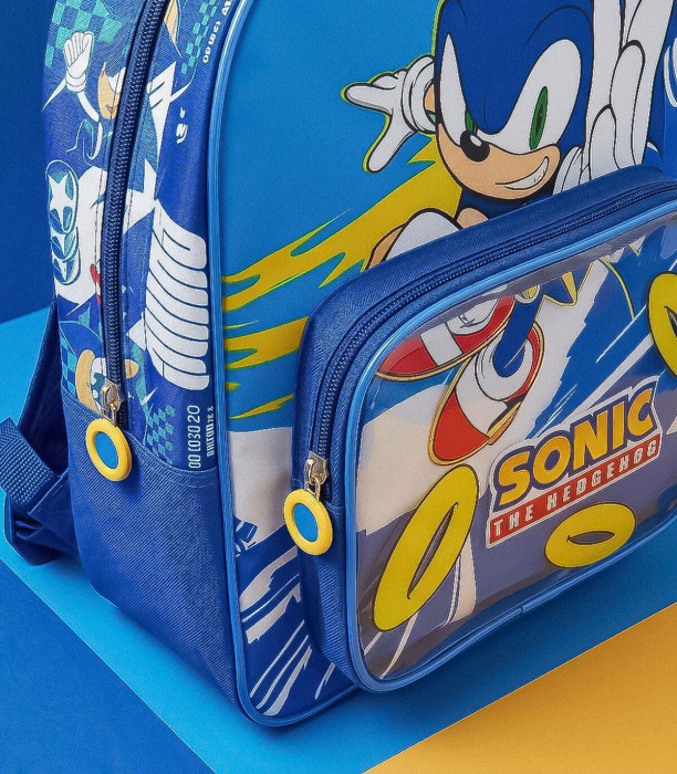CHILDREN'S BACKPACK WITH FRONT POCKET SONIC