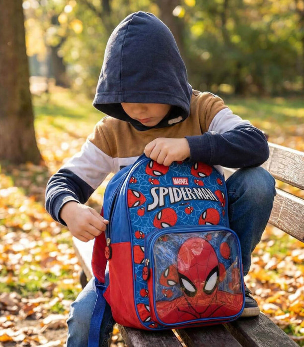 CHILDREN'S BACKPACK WITH FRONT POCKET SPIDERMAN