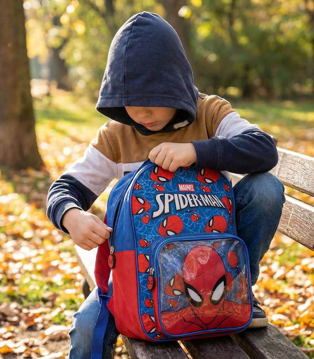 Παιδικό σακίδιο με μπροστινή τσέπη Spiderman
