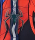 CHILDREN'S SCHOOL BACKPACK SPIDERMAN WITH BADGE