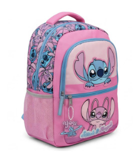 Παιδική σχολική τσάντα Stitch ροζ
