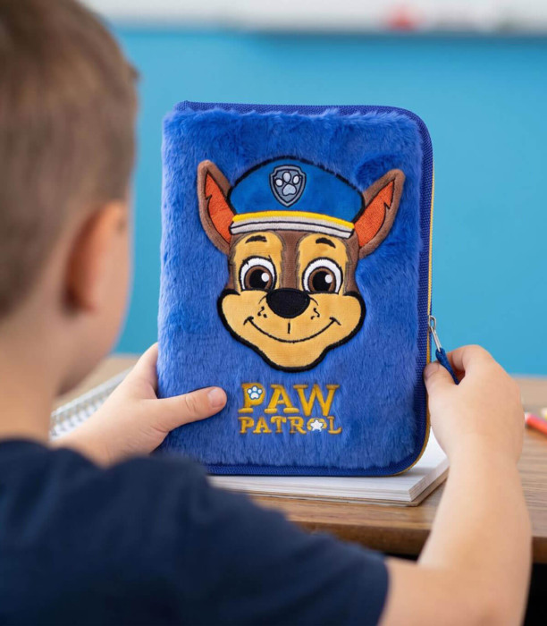PLUSH PENCIL CASE WITH 2 COMPARTMENTS PAW PATROL