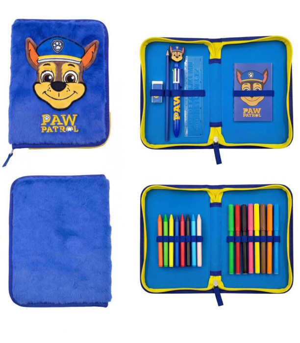 PLUSH PENCIL CASE WITH 2 COMPARTMENTS PAW PATROL