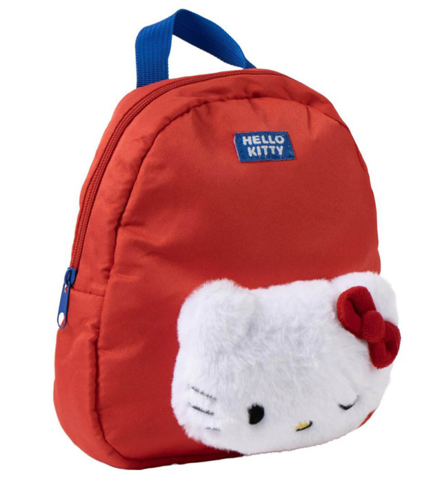 CHILDREN'S KINDERGARTEN BACKPACK WITH HELLO KITTY PLUSH FIGURE