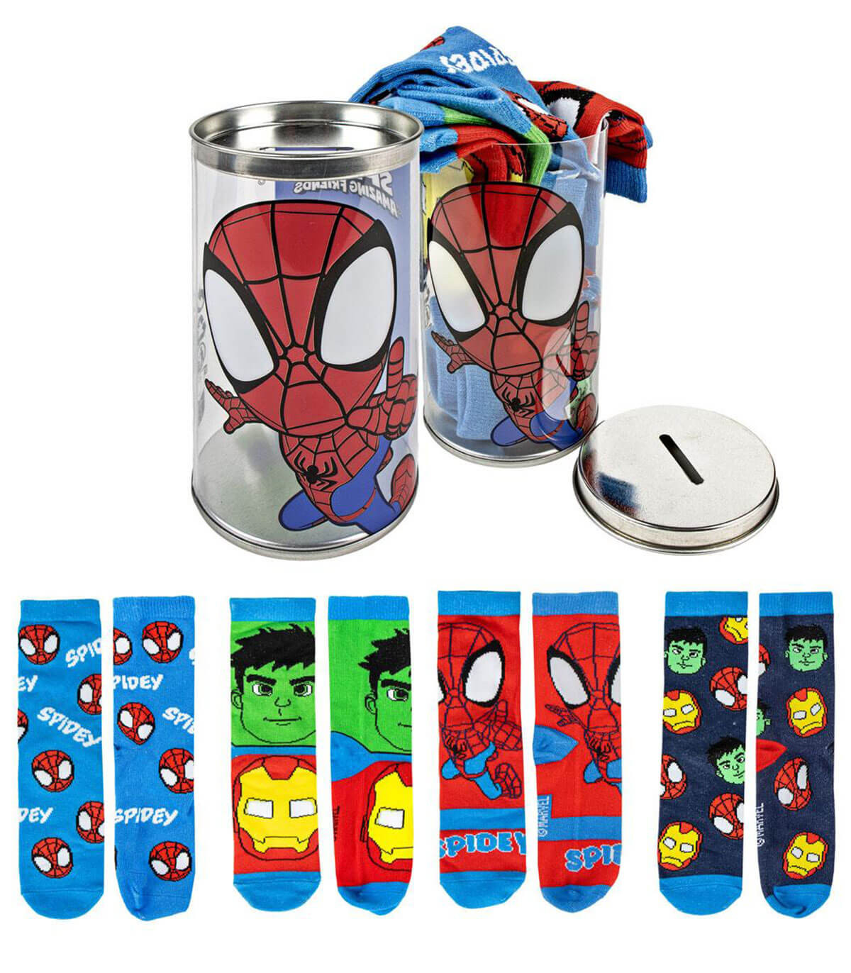 ΠΑΙΔΙΚΕΣ ΚΑΛΤΣΕΣ 4 ΖΕΥΓΗ SPIDEY ΣΕ ΒΑΖΟ 23/34