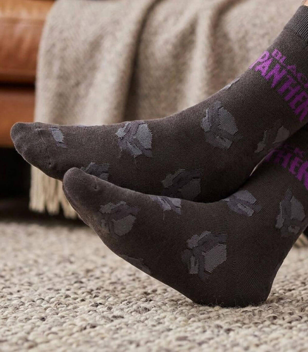 YOUTH SOCKS MARVEL BLACK PANTHER 38/45