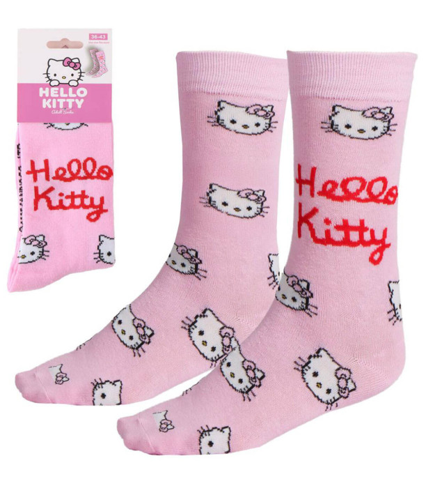 Εφηβικές κάλτσες HELLO KITTY με επιγραφή 36/43