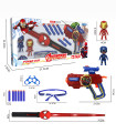 CHILDREN'S GUN WITH SOFT DARTS, GLOWING SWORD AND FIGURES