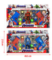 2 PISTOLS WITH BALLS AND 3 FIGURES IN A HERO BOX