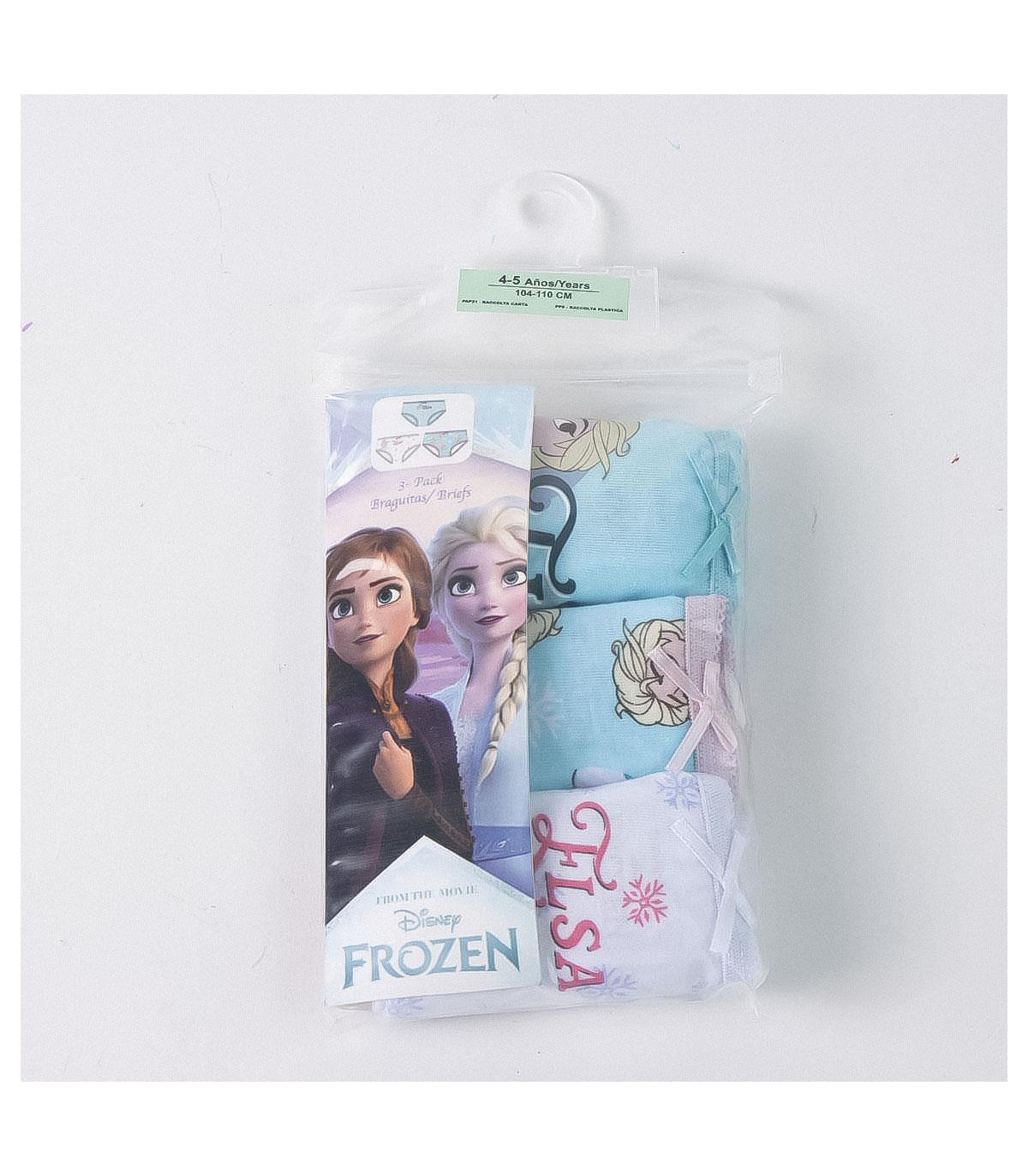 SLIPPERS, 3 PAIRS PER PACKAGE, FROZEN, AGES 2–8 YEARS