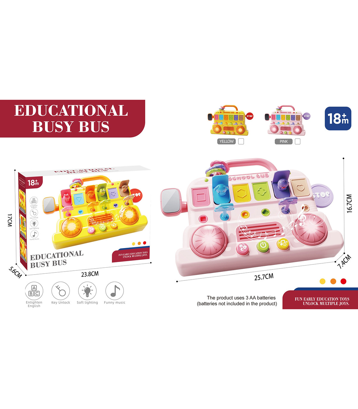 MUSICAL TOY WITH KEYS AND ANIMALS