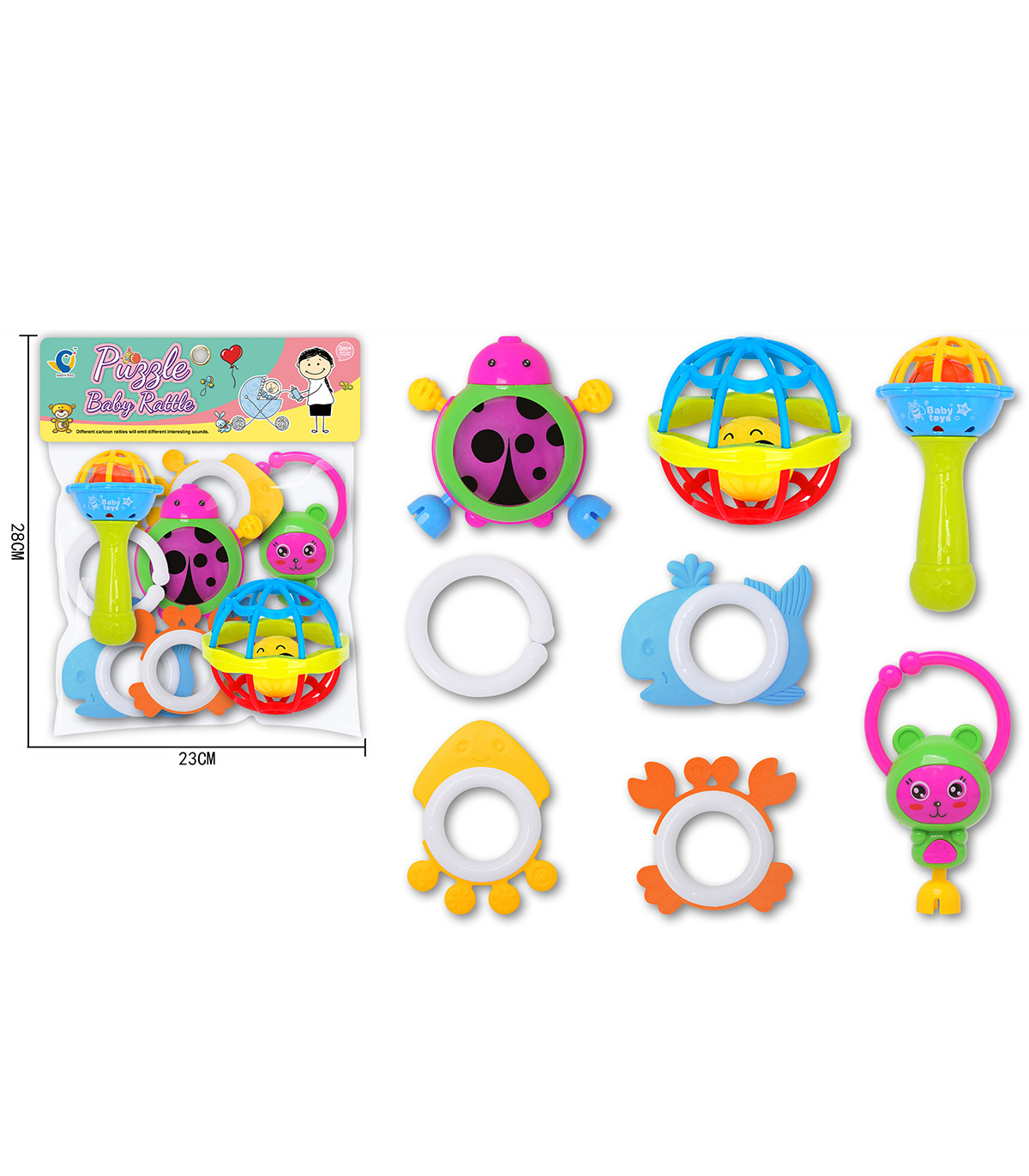 NOISEMAKERS, 5 PCS IN A BAG