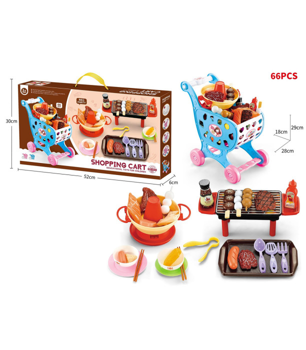 GROCERY SHOPPING CART WITH BOXED PRODUCTS