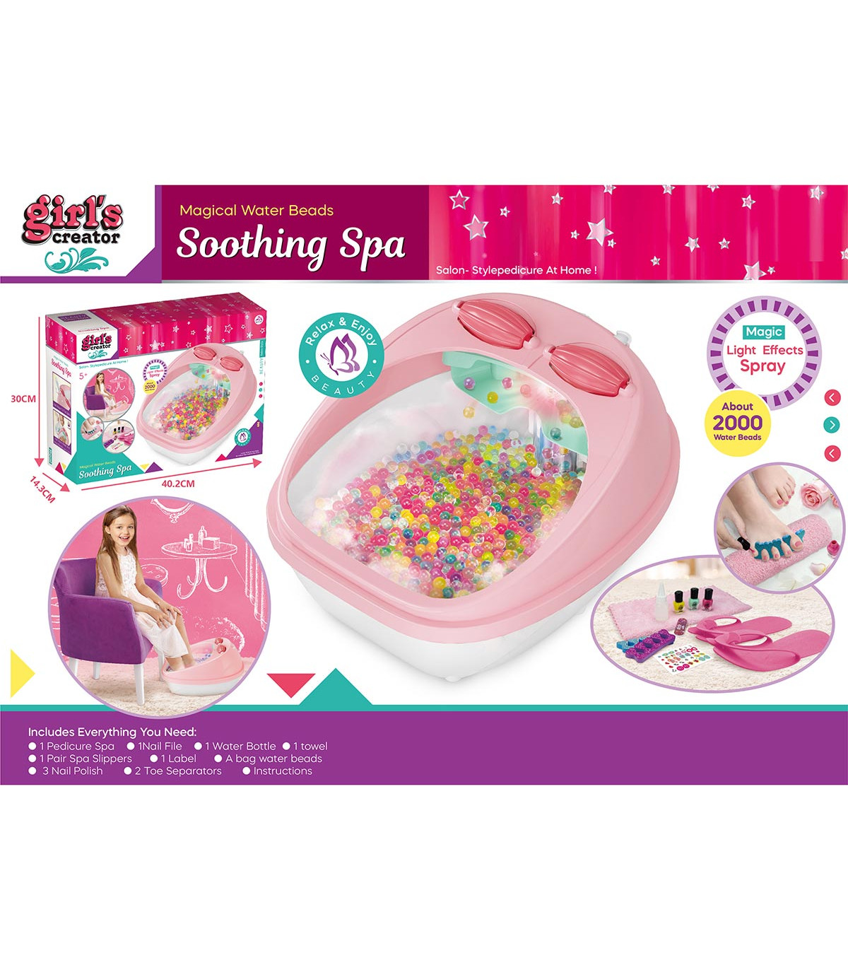 SPA PEDICURE KIT WITH BALLS