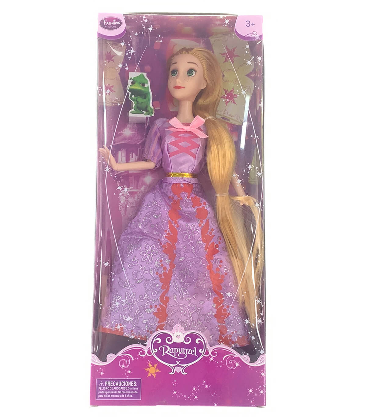 RAPUNZEL DOLL WITH LONG HAIR, 33 CM