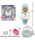 A PEEING BABY WITH A FUR COAT, GYMNASTICS, A POTTY AND ACCESSORIES