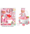BABY WITH A TOILET AND ACCESSORIES