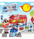 POLICE CAR CARRIER WITH 4 CARS, 45 CM