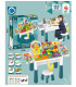 LARGE CONSTRUCTION SET WITH TABLE AND CHAIR, 155 PIECES