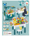 LARGE CONSTRUCTION SET WITH TABLE AND CHAIR, 155 PIECES