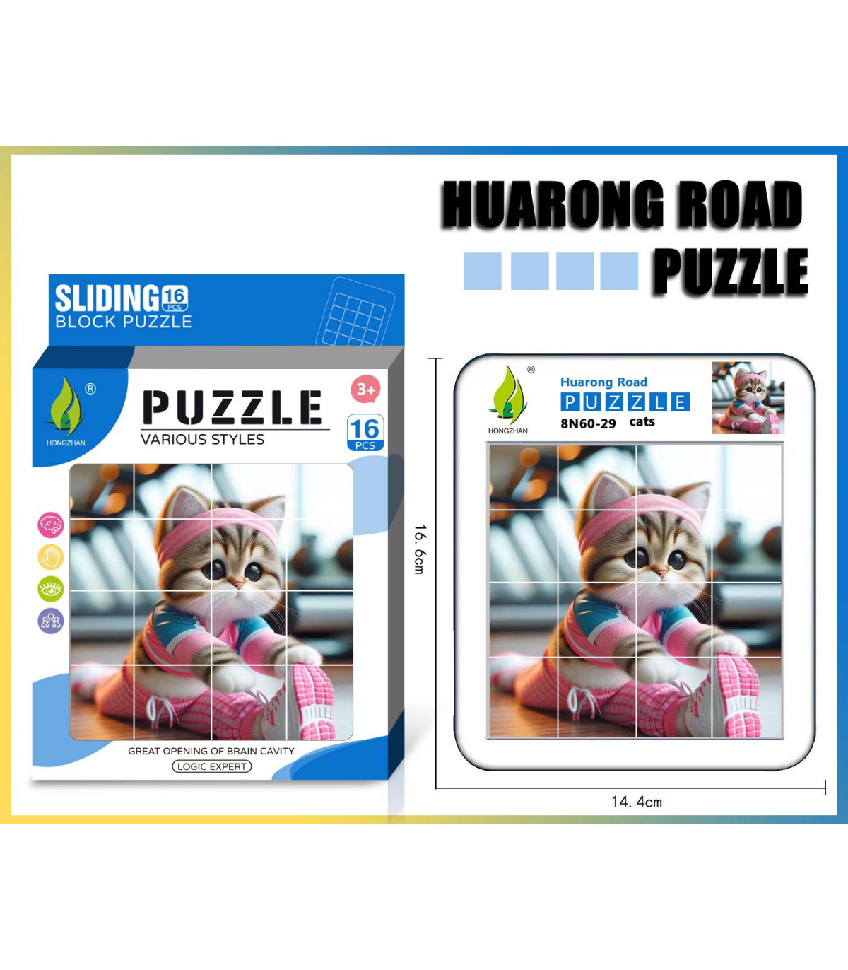 SLIDING PUZZLE 4x4 CAT