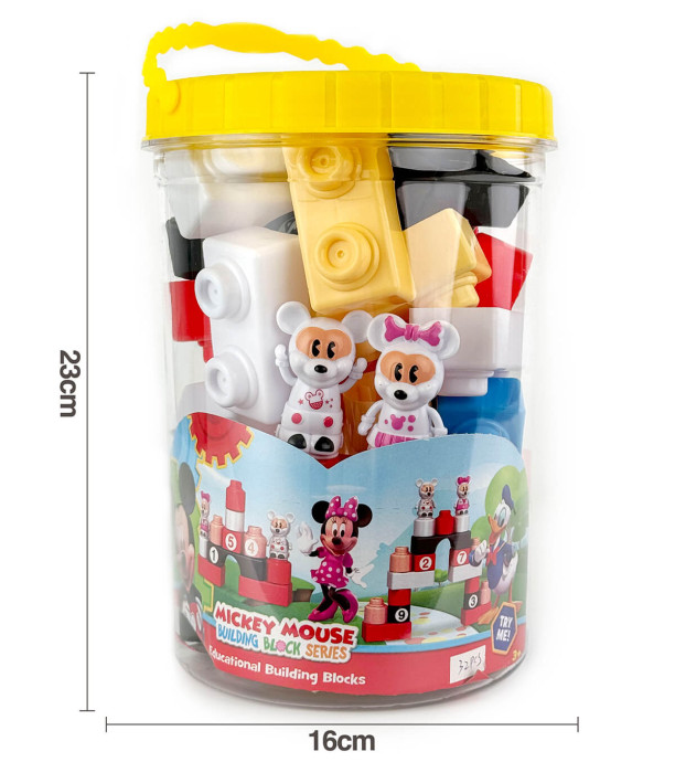 32-PIECE CONSTRUCTION SET IN A TRANSPARENT SUITCASE, LITTLE MICE