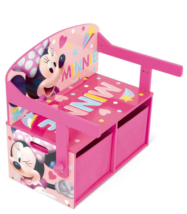 WOODEN TABLE WITH MINNIE BENCH