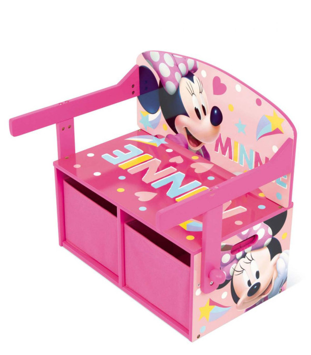 WOODEN TABLE WITH MINNIE BENCH